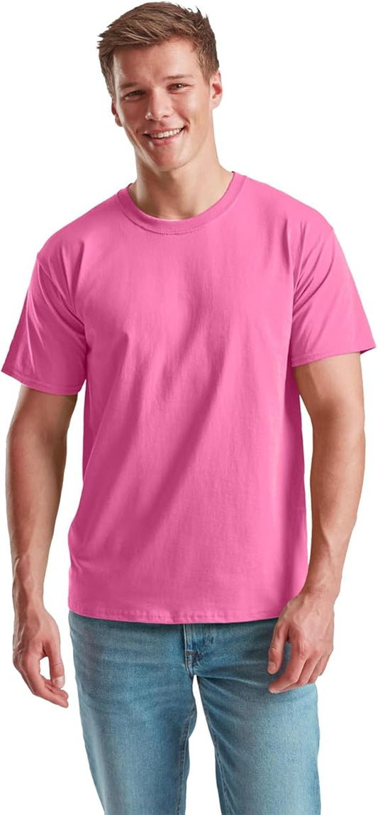 Men's Value Weight Short Sleeve T-Shirt Plain Crew Neck 100% Cotton Summer T Shirts for Men UK Size (S to XXL) Black