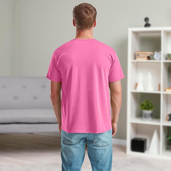 Men's Value Weight Short Sleeve T-Shirt Plain Crew Neck 100% Cotton Summer T Shirts for Men UK Size (S to XXL) Black